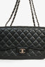 Pre-Loved Chanel™ 2009/10 Black Caviar Leather Jumbo Single Flap Shoulder Bag SHW
