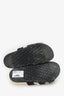 Hermès Black Leather Shearling Chypre Sandals Size 38