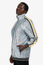 Gucci Silver Monogram Zip-Up Jacket Size S Mens