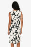Akris Punto Blac/White Floral Printed V Neck Dress Size 4