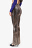 Maje Gold Sequin Wide Leg Pants Size 36