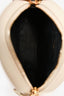 Saint Laurent Cream Leather Matelassé Round Crossbody Chain Bag