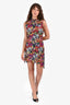 Jovani Purple/Multi Butterfly Embroidered Sleeveless Dress Size 6