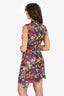 Jovani Purple/Multi Butterfly Embroidered Sleeveless Dress Size 6