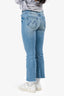 MOTHER Light Wash Straight Leg Raw Hem Denim Size 25