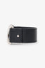 Hermès Black Leather/Silver Hardware Horse-bit Bracelet
