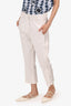 Ann Demeulemeester White Pleated Waist Detail Pants Size 36