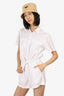 T By Alexander Wang White Button Down Romper Size 2