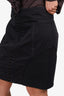 Balmain Black Hook & Eye Mini Skirt Size 40