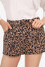 Versace Black/Leopard Print Denim Mini Shorts Size 28