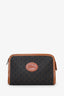 Longchamp Brown Coated Canvas Cosmetic Pouch Set