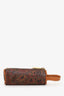 Escada Brown Leather Printed Pouch
