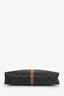 Bally Black/Brown Monogram Coated Canvas and Leather Zip Pouch