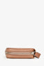 Brunello Cucinelli Beige Pebbled Leather Wallet Wristlet