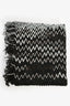 Missoni Black/White Chevron Fringe Scarf