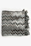 Missoni Black/White Chevron Fringe Scarf