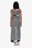 Missoni Black/White Striped Sleeveless Duster O/S