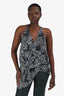Helmut Lang Grey Printed Tank Top Size L