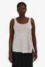 Vince Grey Marl Linen Scoop Neck Tank Top Size M