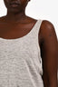 Vince Grey Marl Linen Scoop Neck Tank Top Size M