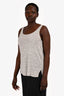 Vince Grey Marl Linen Scoop Neck Tank Top Size M