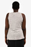 Vince Grey Marl Linen Scoop Neck Tank Top Size M