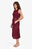 A.L.C. Burgundy Knit Fringe Top Size M + Skirt Set Size S