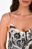 Caroline Constas Black/White Printed Tank Top Size S