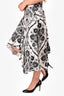 Caroline Constas Black/White Printed Skirt Size L