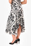 Caroline Constas Black/White Printed Skirt Size L