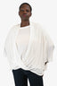 Helmut Lang White Criss Cross Top Size L