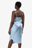 T by Alexander Wang Blue Button Sleeveless Midi Dress Size 6