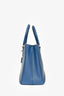 Prada Blue Saffiano Leather 'Galleria Double Zip' Top Handle with Strap