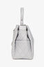 Pre-Loved Chanel™ 2019/20 Grey Caviar Leather Drawstring Crossbody Bucket Bag