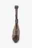 Gucci brown 'GG' Web Horsebit Hobo Bag