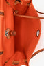 Hermès 2011 Orange Canvas/Brown Leather Herbag 31