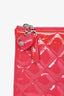 Pre-Loved Chanel™ 2014 Pink Patent Leather Zip Valentines Day O Case