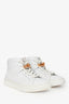 Hermès White Leather Kelly Buckle 'Daydream' High Top Sneakers Size 36