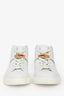 Hermès White Leather Kelly Buckle 'Daydream' High Top Sneakers Size 36