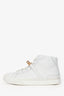 Hermès White Leather Kelly Buckle 'Daydream' High Top Sneakers Size 36