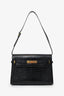 Saint Laurent 2020 Black Croc Embossed Leather Medium Manhattan Shoulder Bag