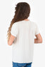 Miu Miu White Crochet Trimmed Short Sleeves Top Size 42