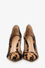 Gianvito Rossi Brown Cow Print Pointed Heels 36.5