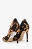 Gianvito Rossi Brown Cow Print Pointed Heels 36.5