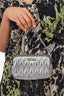 Miu Miu Silver Matelasse Leather Small Double Zip Bag