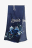 Louis Vuitton Navy Silk Printed Scarf