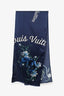 Louis Vuitton Navy Silk Printed Scarf