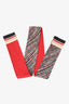 Louis Vuitton Silk Red/Cream Monogram Striped Twilly