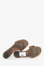 Hermès Brown Leather Lisboa Slides Size 36