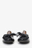 Miu Miu Black Patent Leather Bow/Crystal Embellished Ballet Flats Size 37